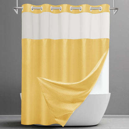 Waffle Shower Curtain with Snap-In Liner, 71" x 74", 3-in-1